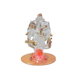 Double Side Face Ganesh Ji Statue for Car Dashboard and Home Decor