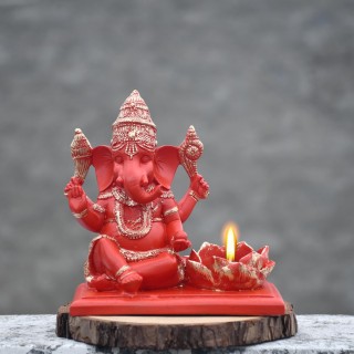 Ganesha Tea Light Candle Holder for Home, Pooja Room