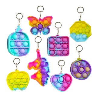 Pop It Keychain for Kids Birthday Party Return Gifts (Pack of 8)