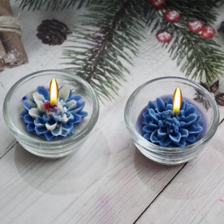 Flower Soy Wax Candles for Yoga, Aromatherapy, and Candle Light Dinner