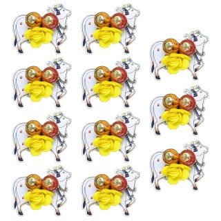 Pichwai Cow Haldi Kumkum Return Gifts for Pooja and Wedding (Pack of 11)