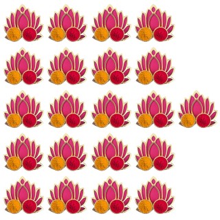 Lotus Pasupu Kumkum Return Gifts for Pooja and Wedding (Pack of 21)