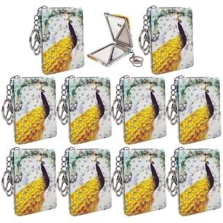 Kanjak Gifts for Girls - Mini Pocket Mirror with Key Ring (Pack of 10)