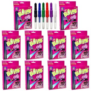 Blow Spray Pen with Stencil for Birthday Return Gifts for Kids (Pack of 10)