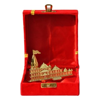 Ram Mandir Showpiece with Red Velvet Gift Box