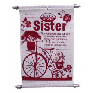 Scroll Greeting Card for Sister