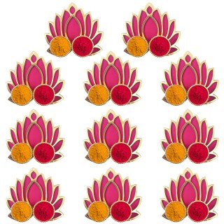 Lotus Haldi Kumkum for Wedding and Puja Return Gifts (Pack of 11)