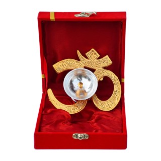 Om Shape Diya with Red Velvet Gift Box