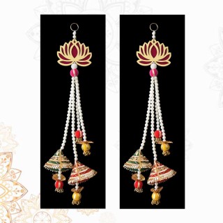 Gota Patti Lotus Hangings for Home, Entrance Door, Pooja Mandir