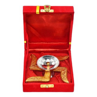 Swastik Diya with Velvet Gift Box