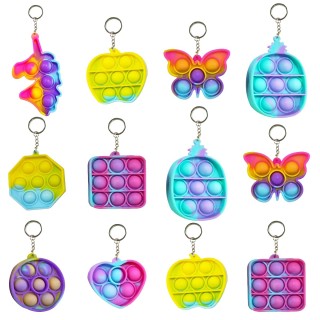 Push Pop Bubble Keychain for Kids Birthday Party Return Gifts (Pack of 12)