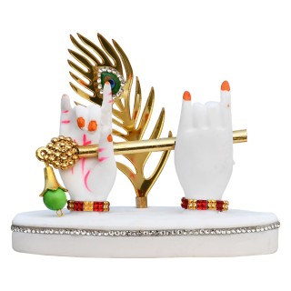 Lord Krishna Hand with Flute Statue for Car Dashboard